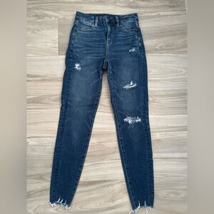 American Eagle The Dream Jean Ripped Skinny Jeans